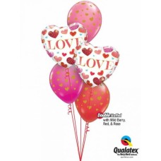 Bukiet 865 You Are My Heart! Qualatex #97185-2 85706-3 43791-1 43790-1 25572-1